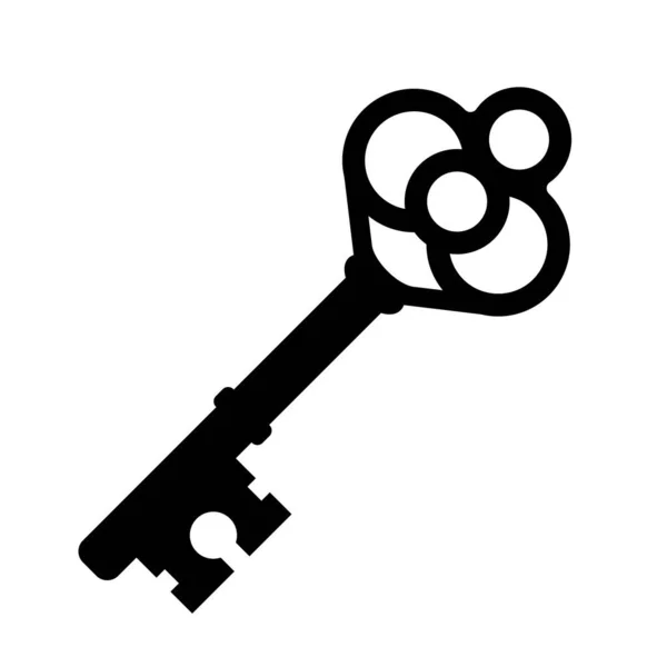 Stará Ozdobná Ikona Klíče — Stockový vektor
