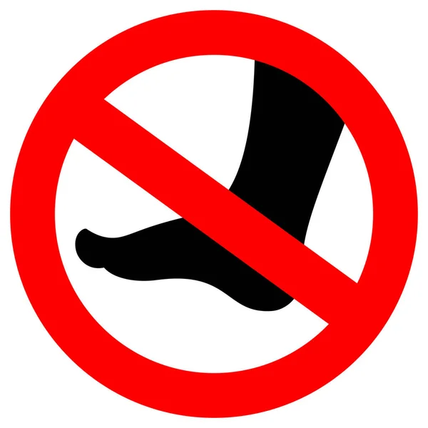 Barefoot Vector Sign — Stock Vector