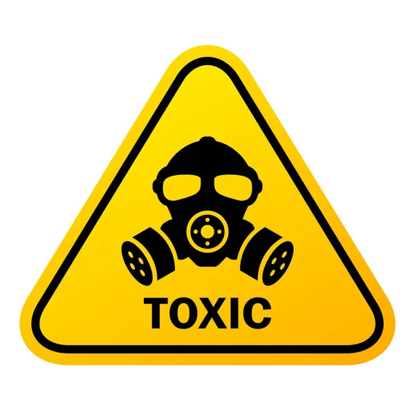Produtos Químicos Tóxicos Sinal Perigo Triangular — Vetor de Stock