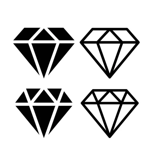 Diamond Vektor Ikon Set — Stock vektor