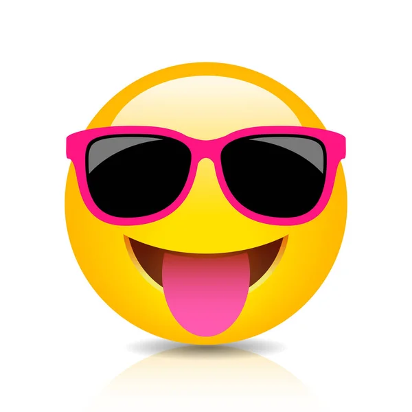 Lycklig Dåraktig Emoji Ikon — Stock vektor