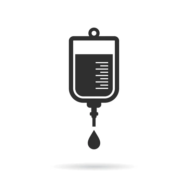Medical Blood Pack Vector Icon — Stock Vector