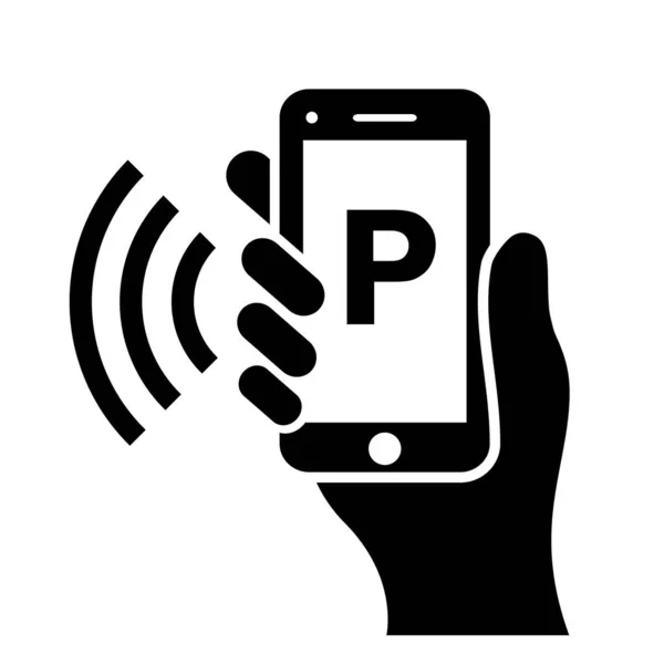 Mobile Parking Vector Pictogram — Stock Vector