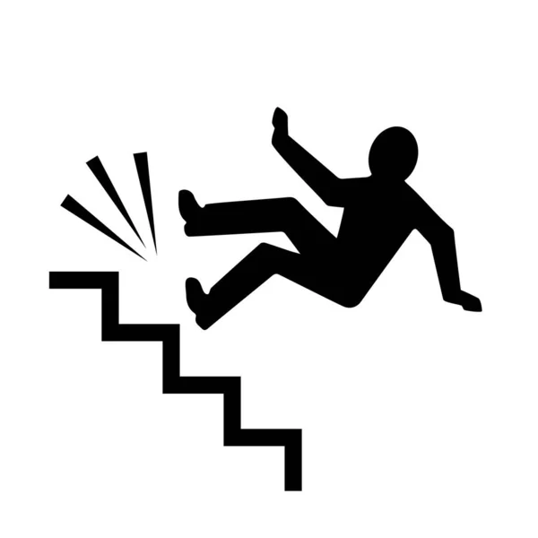 Pessoa Que Cai Das Escadas —  Vetores de Stock