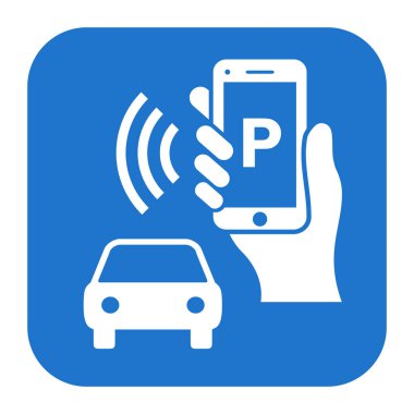 Arabanı telefon vektör işaretinin yanına park et.