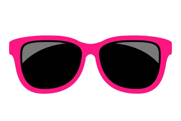 Rosa Glamour Óculos Sol Vetor Ícone — Vetor de Stock