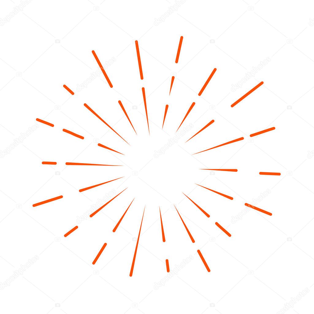 Bursting light vector icon