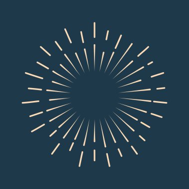 Retro yıldız patlaması vektör düz simgesi