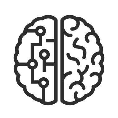 Beyin teknolojisi vektör logosu