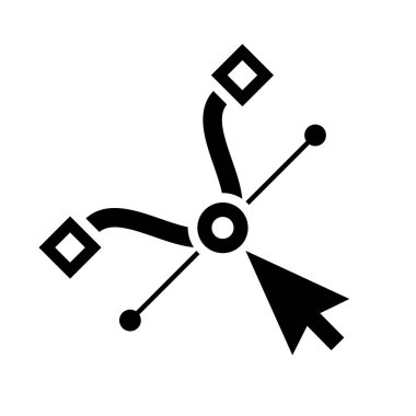 Bezier eğri vektör simgesi