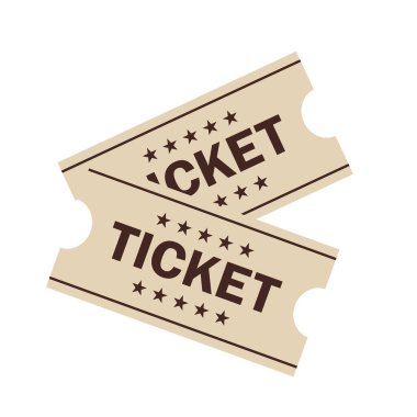Sinema bilet vektör simgesi