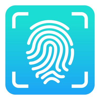 Parmak izi okuyucu vektör simgesi