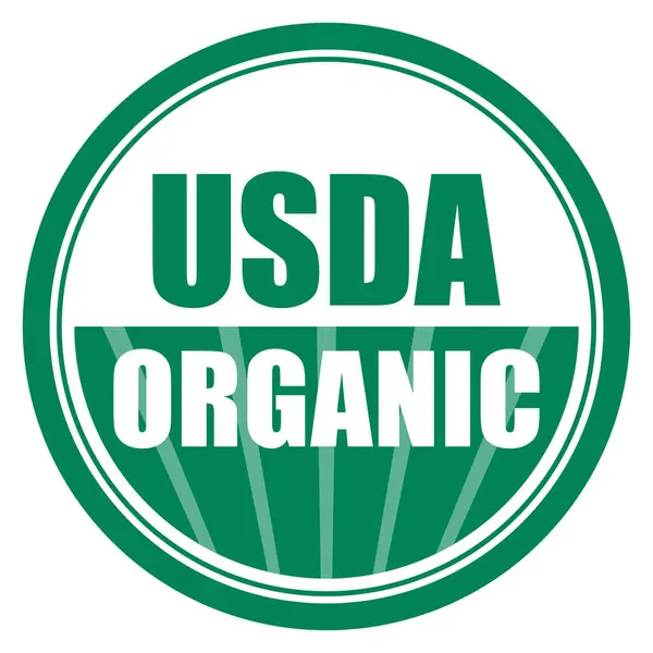 Usda Organic Vector Icon White Background — Stock Vector