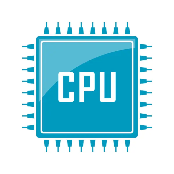 Ikona Wektora Procesora Cpu — Wektor stockowy