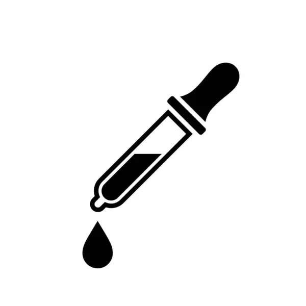 Dropper Vector Icon White Background — 스톡 벡터