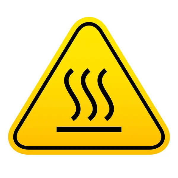 Warnvektorzeichen Für Heiße Oberfläche — Stockvektor