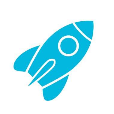 Uzay gemisi vektör simgesi beyaz arkaplanda izole edildi