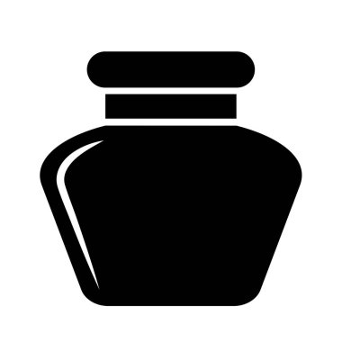 Mürekkep Şişesi vektör simgesi beyaz arka plan üzerinde