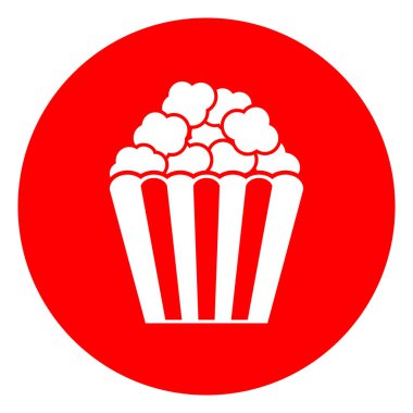 Popcorn vector web icon on white background clipart
