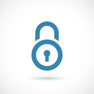 Beyaz arkaplanda vektör simgesini kilitle