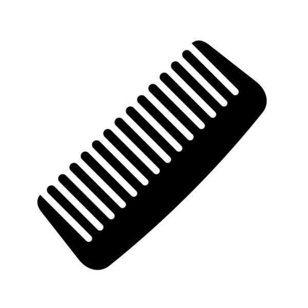 Hair brush vector icon on white background