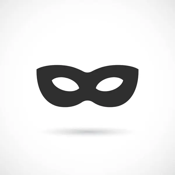 Schwarzes Anonymes Maskenvektorsymbol Isoliert Auf Weißem Hintergrund — Stockvektor