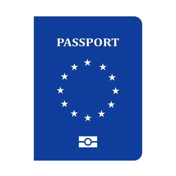 Иконка Вектора Паспорта Белом Фоне — стоковый вектор