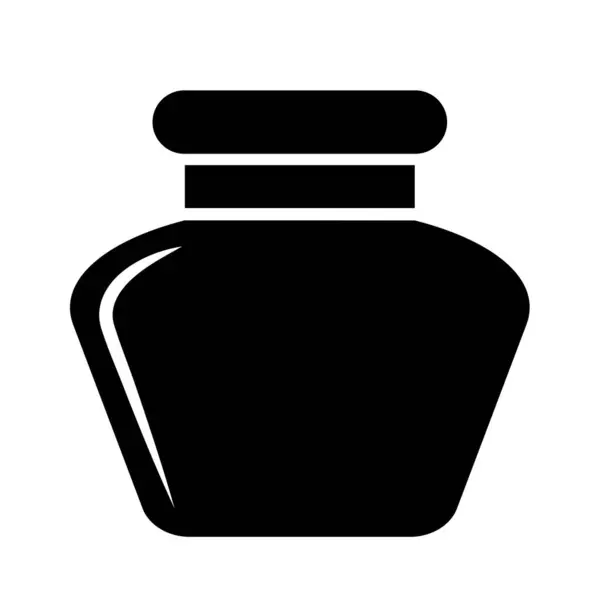 Иконка Вектора Бутылки Чернил Белом Фоне — стоковый вектор