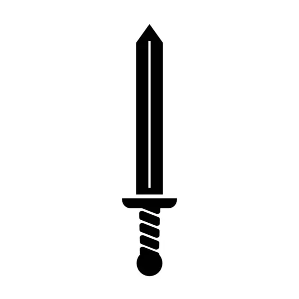 中世のロマン剣ベクターアイコン — ストックベクタ
