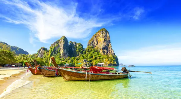Railay West Beach Thailand Krabi Province Travel Photo — Stock Photo, Image