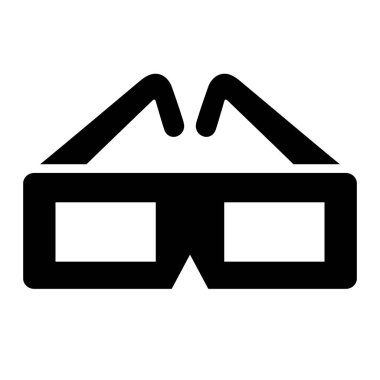 Sinema 3d gözlük vektör simgesi