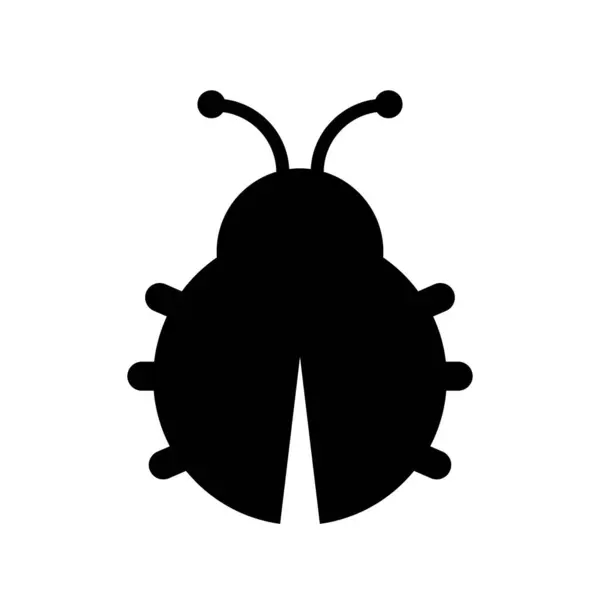 Icono Vector Escarabajo Aislado Sobre Fondo Blanco — Archivo Imágenes Vectoriales