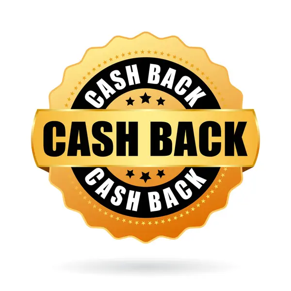 Cash Back Vector Icon Isolated White Background — Stock Vector