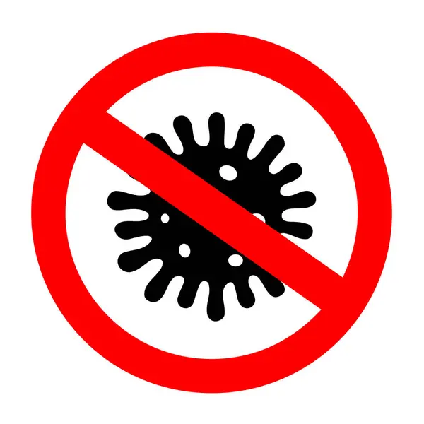 Keine Viren Antibakterielle Vektor Zeichen Auf Weißem Hintergrund Isoliert — Stockvektor