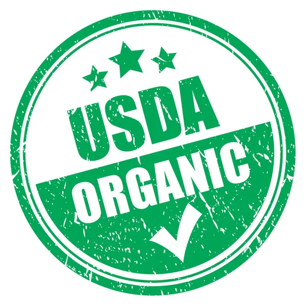 Usda Organic Grunge Stamp White Background — стоковый вектор