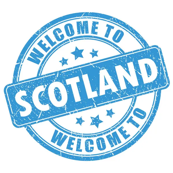 Bienvenido Escocia Sello Vectorial — Vector de stock