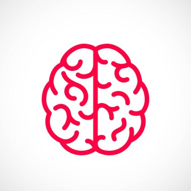 Beyaz arkaplanda izole edilmiş insan zihin vektörü resmi