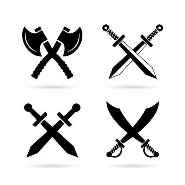 Old Weapon Vector Icon Isolated White Background — Stock Vector