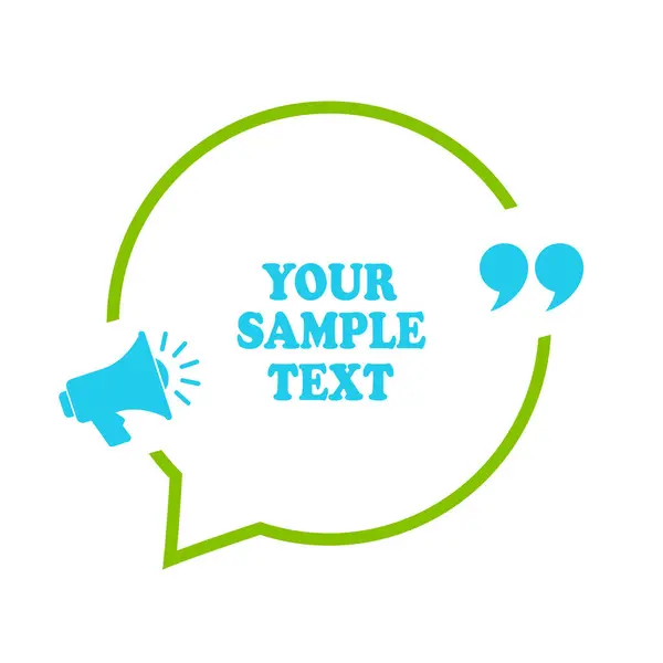 Border Sample Text Isolated White Background — Stock Vector