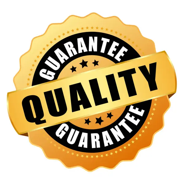 Kvalitetsgaranti Gullstempel – stockvektor