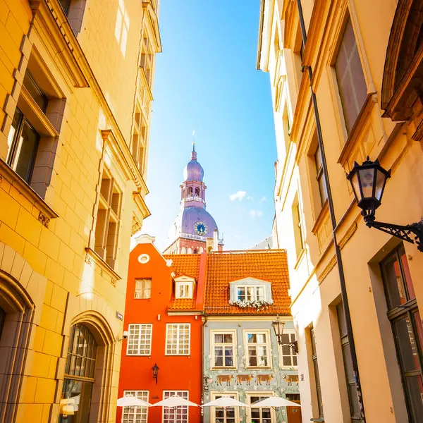 Riga Fotos Cidade Velha Letónia — Fotografia de Stock