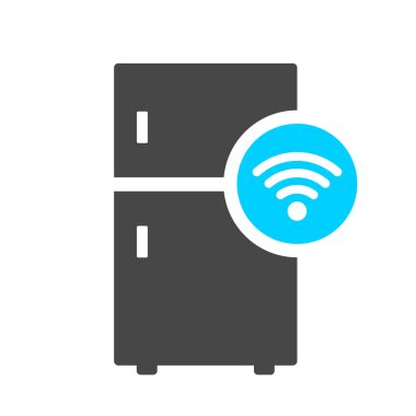 Akıllı buzdolabı vektör simgesi