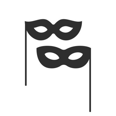 Siyah karnaval maskesi vektör simgesi