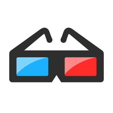Sinema stereoskopik gözlük vektör simgesi