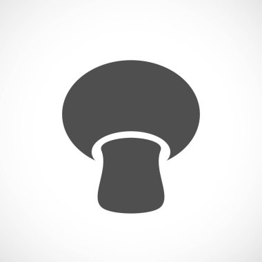 Beyaz arkaplanda izole edilmiş Champignon mantar vektör simgesi