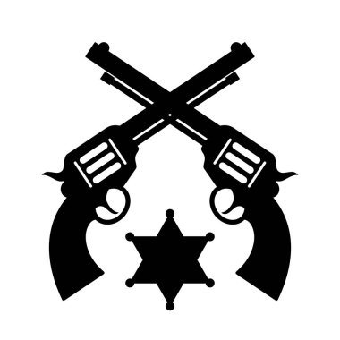 Vahşi batı soyut vektör işareti