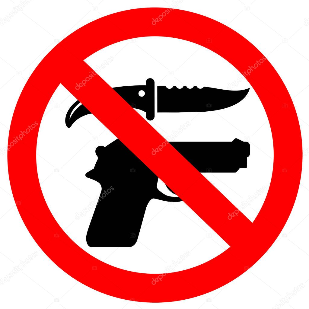 No weapon vector sign