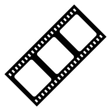 Beyaz arkaplanda izole edilmiş film çerçeve vektörü simgesi