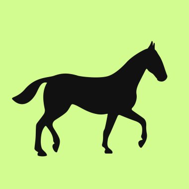 Walking horse vector icon clipart