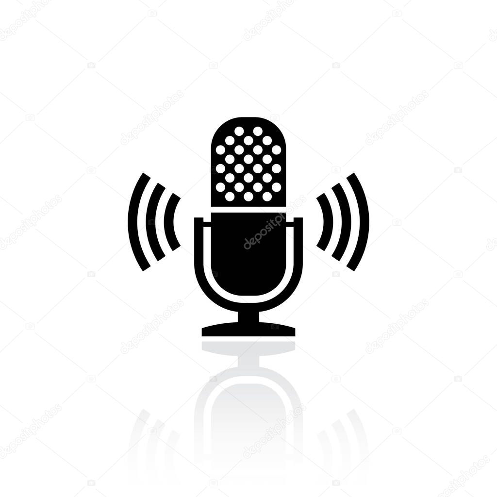 Voice recorder vector icon